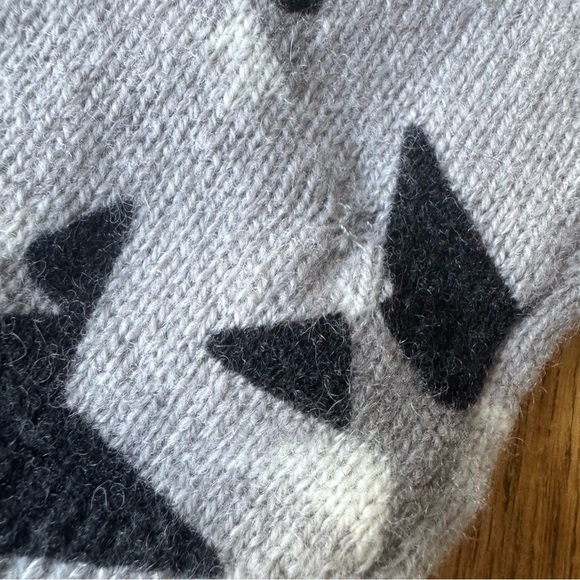 Equipment Small Cashmere Sweater Stars Gray Black Crewneck - Picture 4 of 9